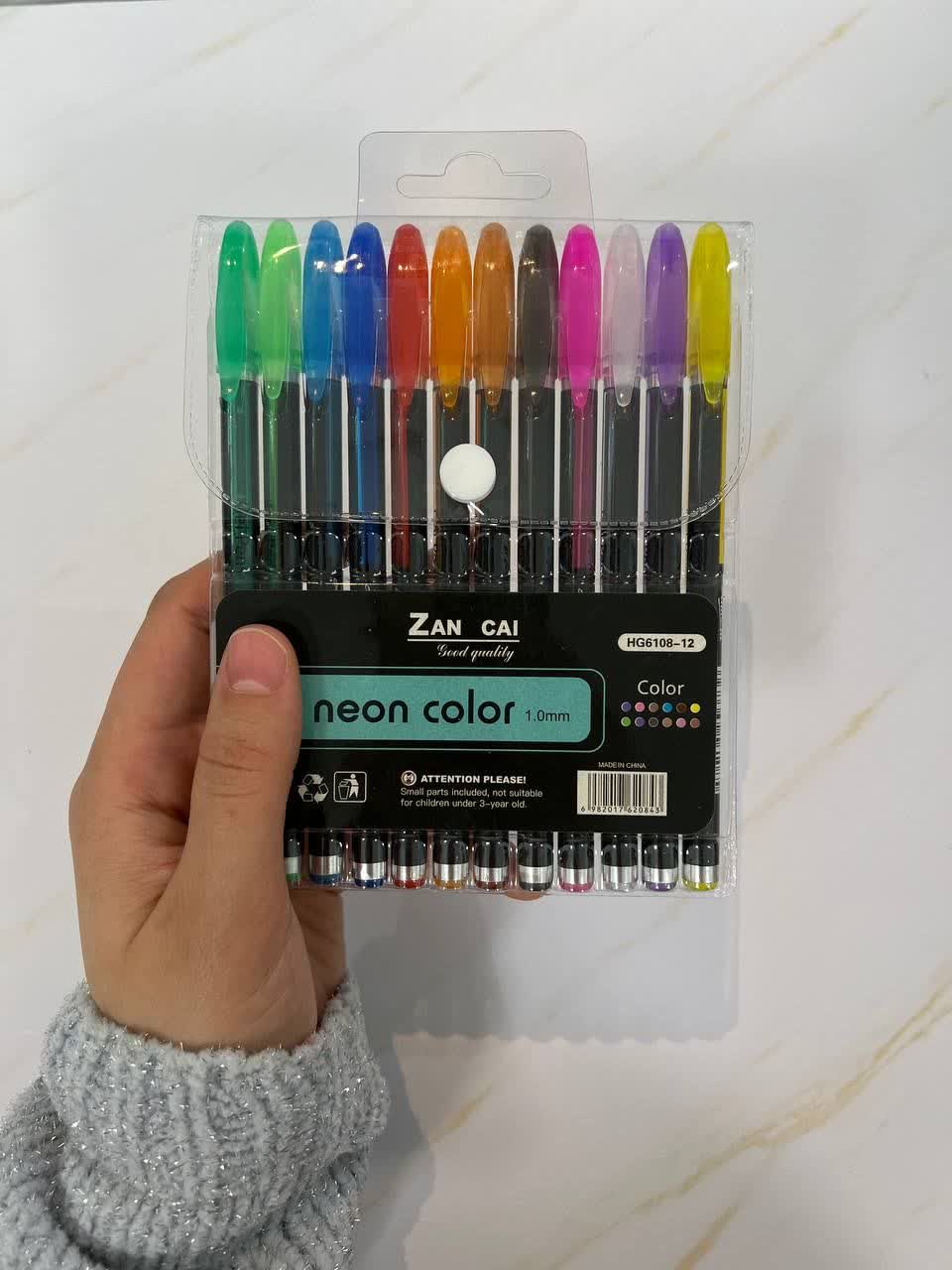 خودکارهای نئونی اکلیلی 12 رنگ