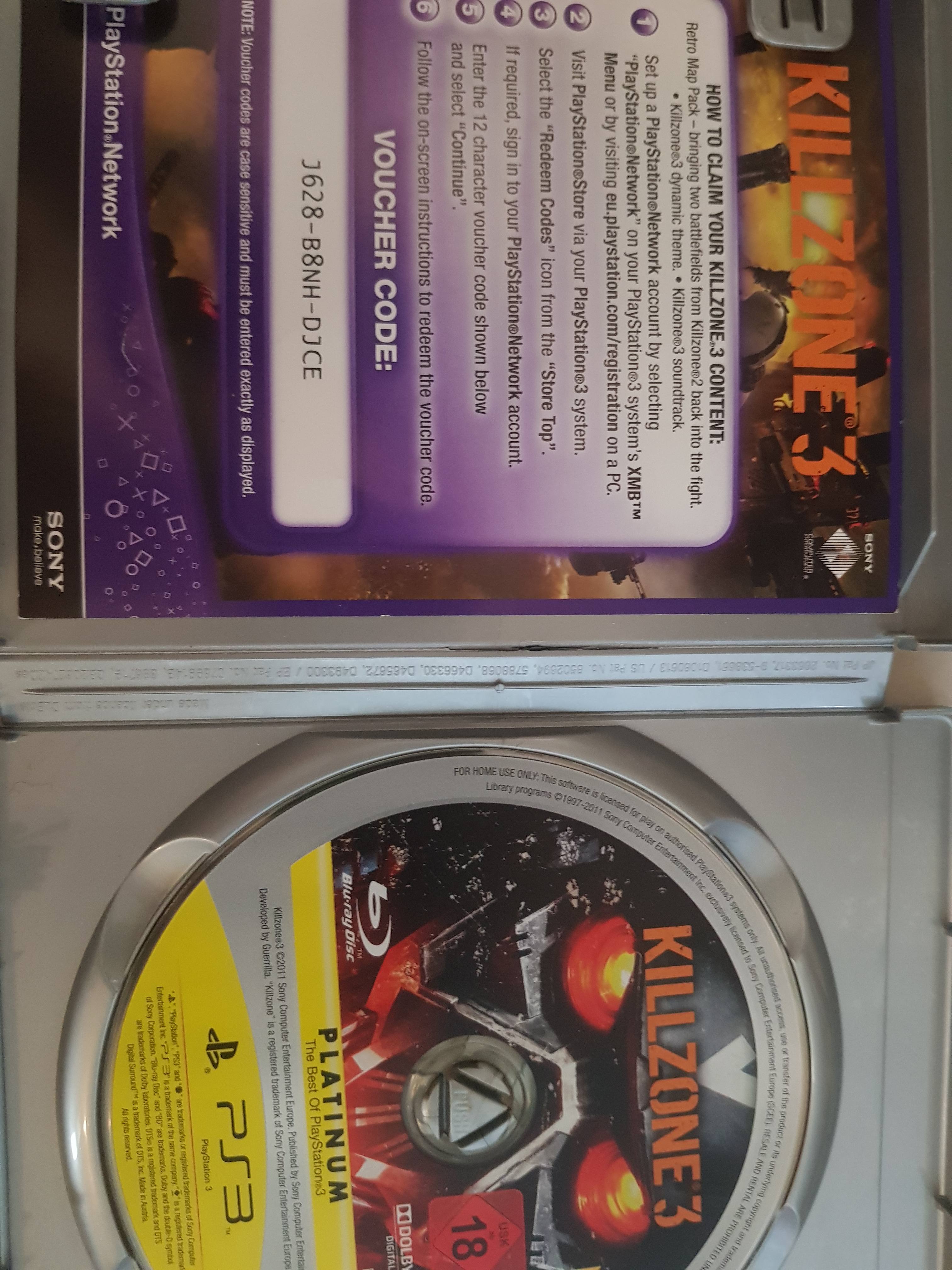 دیسک بازی اصلی اورجینال  Killzone 3 برای ps3 دارای قاب و دفترچه