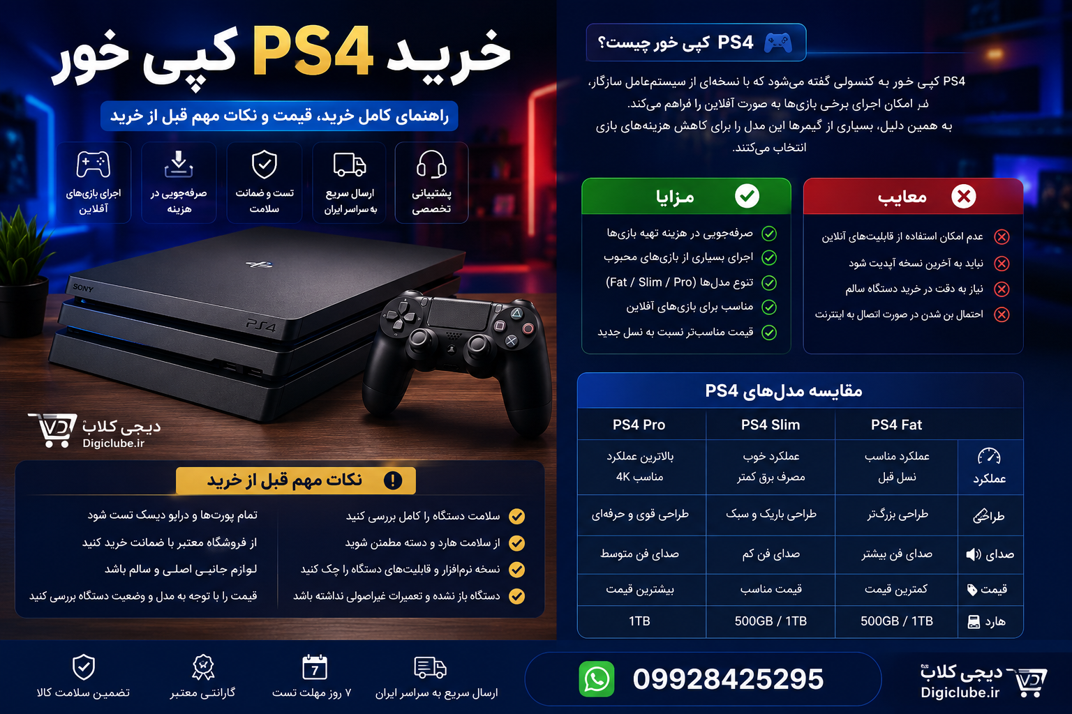 خرید PS4 کپی خور | راهنمای کامل، قیمت و نکات مهم قبل از خرید