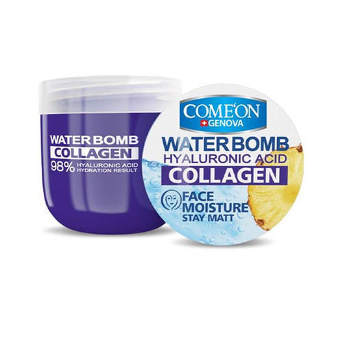 ژل کرم آبرسان حاوی کلاژن واتربمب کامان 200 میلی لیتر Comeon Water Bomb Face Cream With Hyaluronic Acid And Collagen 200ml