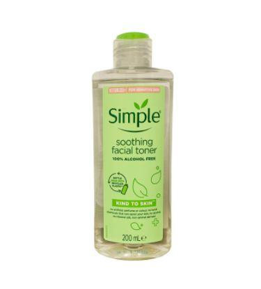 تونر پاک کننده صورت سیمپل مدل Soothing حجم 200 میلی لیت