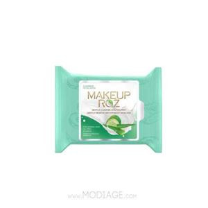 دستمال مرطوب آرایشی خیار و آلوئه ورا میکاپ رز ۲۵ عددی MakeUp Rose MakeUp Rose Cucumber and aloevera cleanser makeup remover