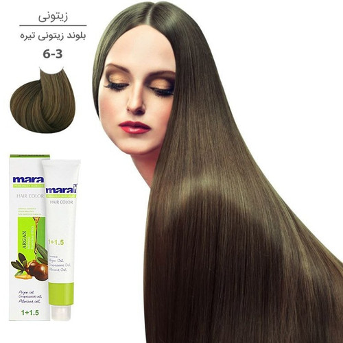 رنگ مو مارال سری زیتونی مدل بلوند زیتونی تیره شماره 6.3