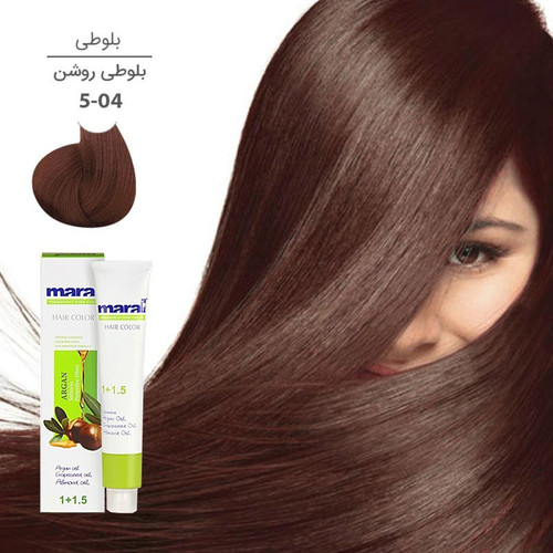 رنگ مو مارال سری بلوطی شماره 5.04 رنگ بلوطی روشن حجم 100ml