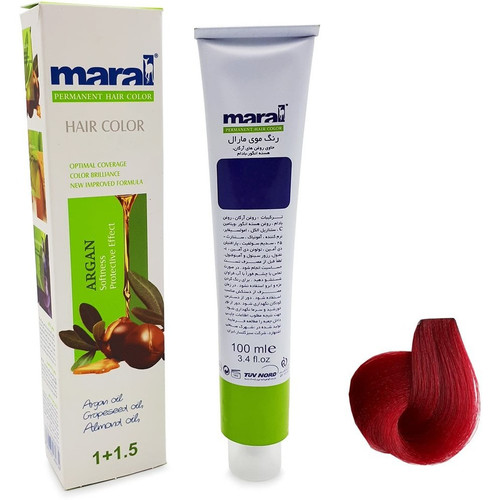 رنگ مو مارال سری قرمز شماره 7.66 رنگ قرمز آتشین حجم 100ml