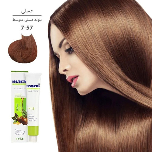 رنگ موی مارال 7.57 بلوند عسلی متوسط حجم 100 میل