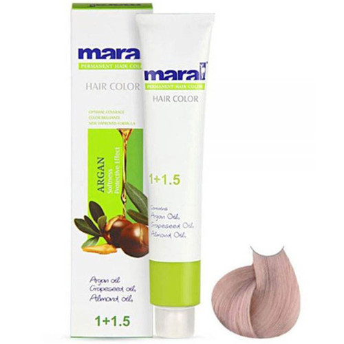 رنگ مو حاوی روغن آرگان و بادام سری نسکافه ای 100میل رنگ 8.85 شیر نسکافه ای مارال ا