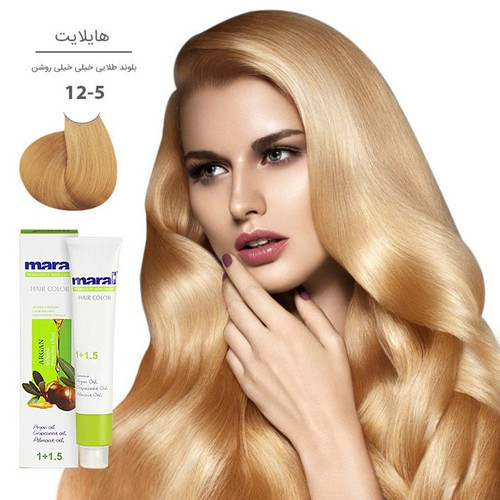 رنگ مو مارال سری هایلایت شماره 12.5رنگ بلوند طلایی خیلی خیلی روشن حجم 100ml