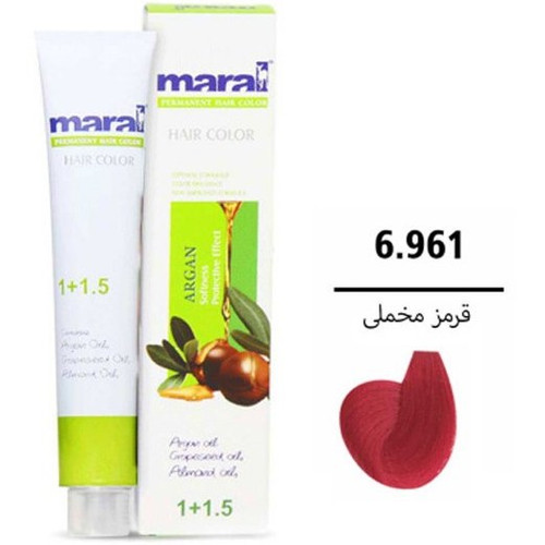 رنگ مو مارال مدل 6.961 حجم 100 میلی لیتر رنگ قرمز مخملی