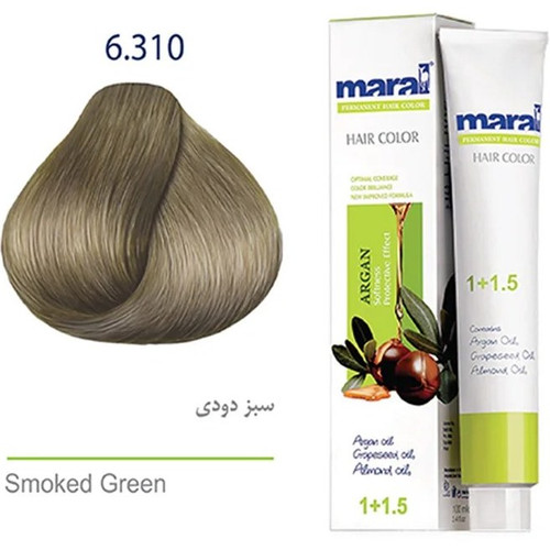 رنگ موی مارال سری ترکیبی شماره 6.310 رنگ سبز دودی 100ml