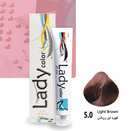 رنگ مو قهوه ای روشن لیدی کالر5.0