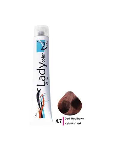 رنگ مو قهوه ای گرم تیره لیدی کالر4.7