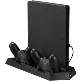 Ps4 slim 1tb کپی خور دو دسته فول بازی انتخابی با پایه فن و شارژر (کارکرده)