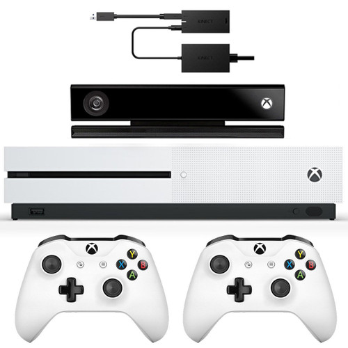 کنسول بازی مایکروسافت Xbox One S | حافظه 1 ترابایت + یک دسته اضافه + کینکت. کارکرده