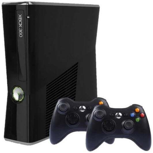 (اورجینال و اصلی)(کپی خور)کنسول بازی مایکروسافت ایکس باکس۳۶۰ Xbox 360 Slim | حافظه 250 گیگابایت + دسته اضافه فول گیم کارکرده ( دو دسته سیم دار است)