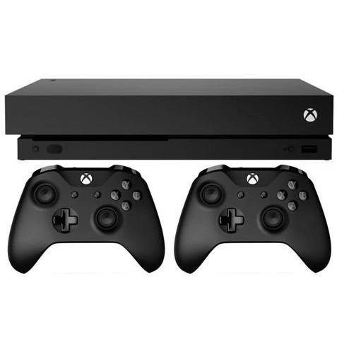 کنسول بازی مایکروسافت مدل Xbox One X ظرفیت 1 ترابایت با دو دسته کارکرده در حد نو