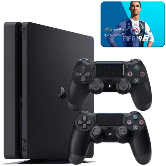 کنسول بازی سونی کپی خور PS4 Slim | حافظه 1 ترابایت + یک دسته اضافه ( کارکرده)