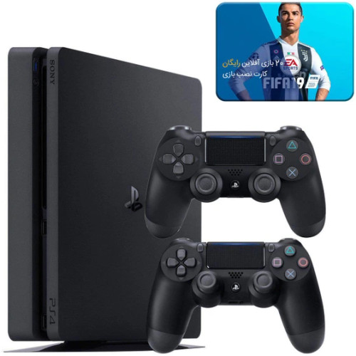 کنسول بازی سونی کپی خور PS4 Slim | حافظه 1 ترابایت + یک دسته اضافه ( کارکرده)