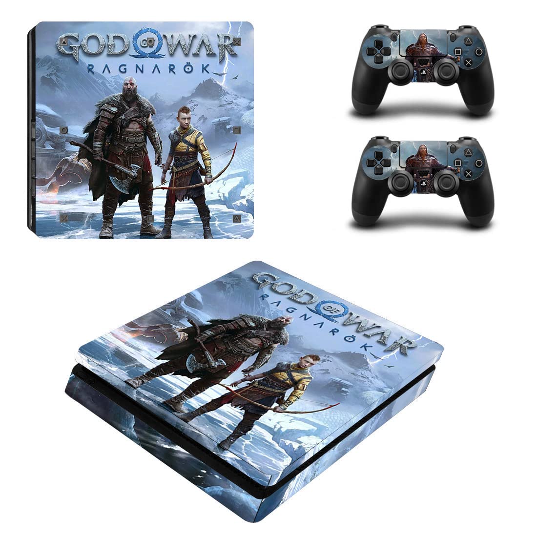 Ps4 slim یک ترا کپی خور فول گیم دو دسته (کارکرده) با اسکین خدای جنگ